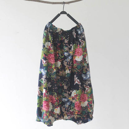 Plus Size Floral Printed Loose Sagging Pants