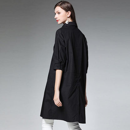 Plus Size Personality Printing Long Shirt