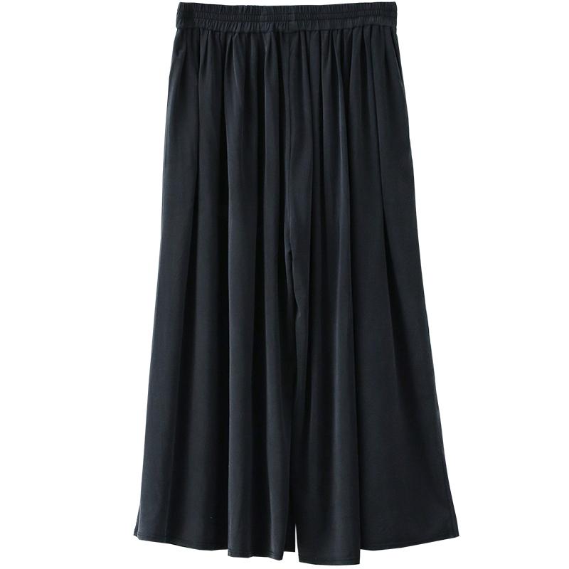 Plus Size Pure Color High Waist Straight Casual Pants