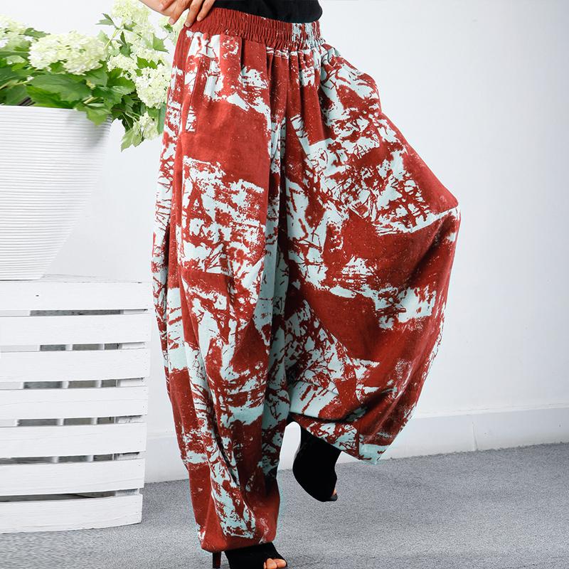 Plus Size Retro Printed Comfortable Bloomers