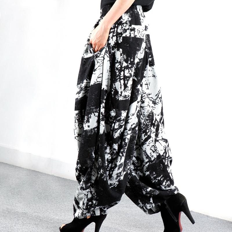 Plus Size Retro Printed Comfortable Bloomers