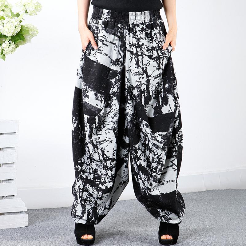 Plus Size Retro Printed Comfortable Bloomers