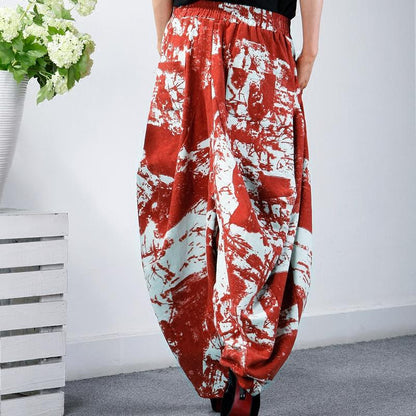 Plus Size Retro Printed Comfortable Bloomers
