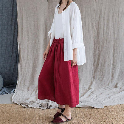 Plus Size Ruffled Hem Sunscreen Casual Shirt