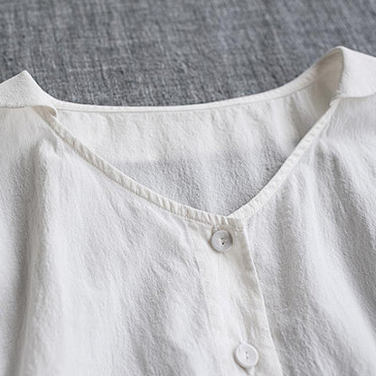 Plus Size Ruffled Hem Sunscreen Casual Shirt