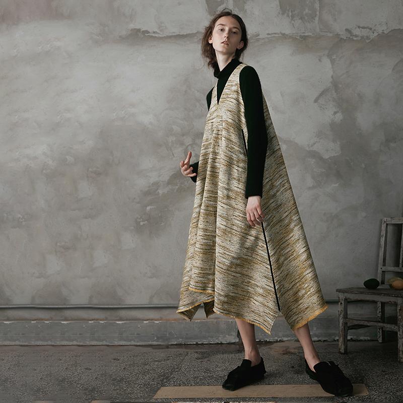 Plus Size Sleeveless A Line Loose Winter Dress