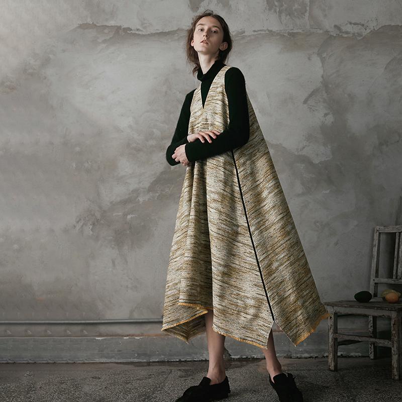 Plus Size Sleeveless A Line Loose Winter Dress