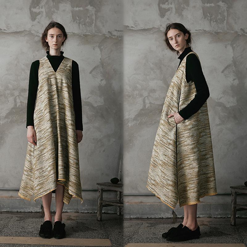 Plus Size Sleeveless A Line Loose Winter Dress