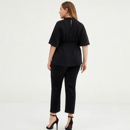 Plus Size Solid Color Elegant Fashion Blouse