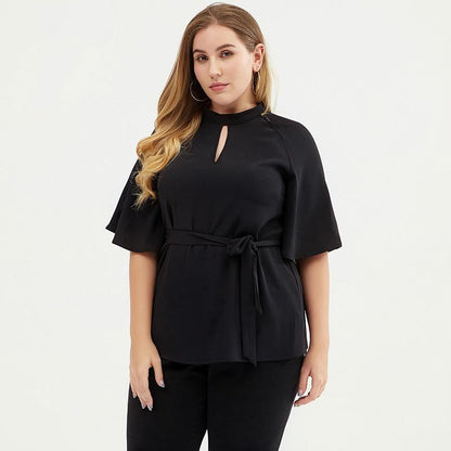 Plus Size Solid Color Elegant Fashion Blouse