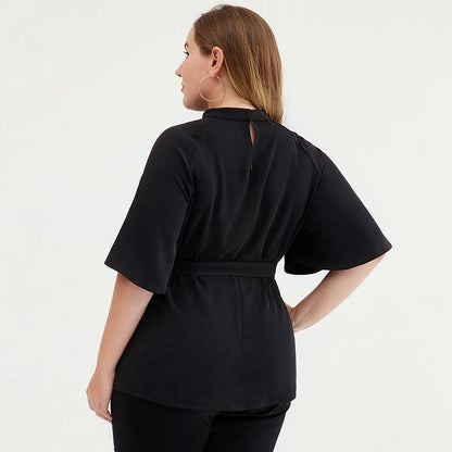Plus Size Solid Color Elegant Fashion Blouse