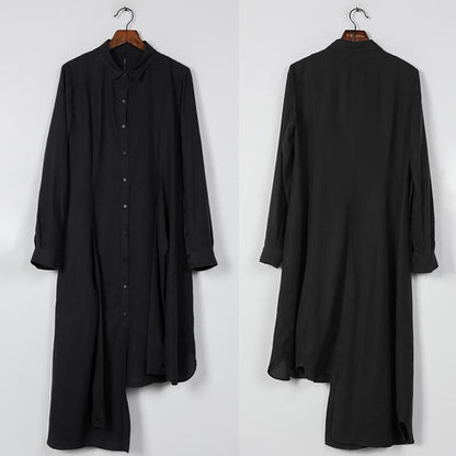 Plus Size Women Spring Loose  Irregular Midi Dress