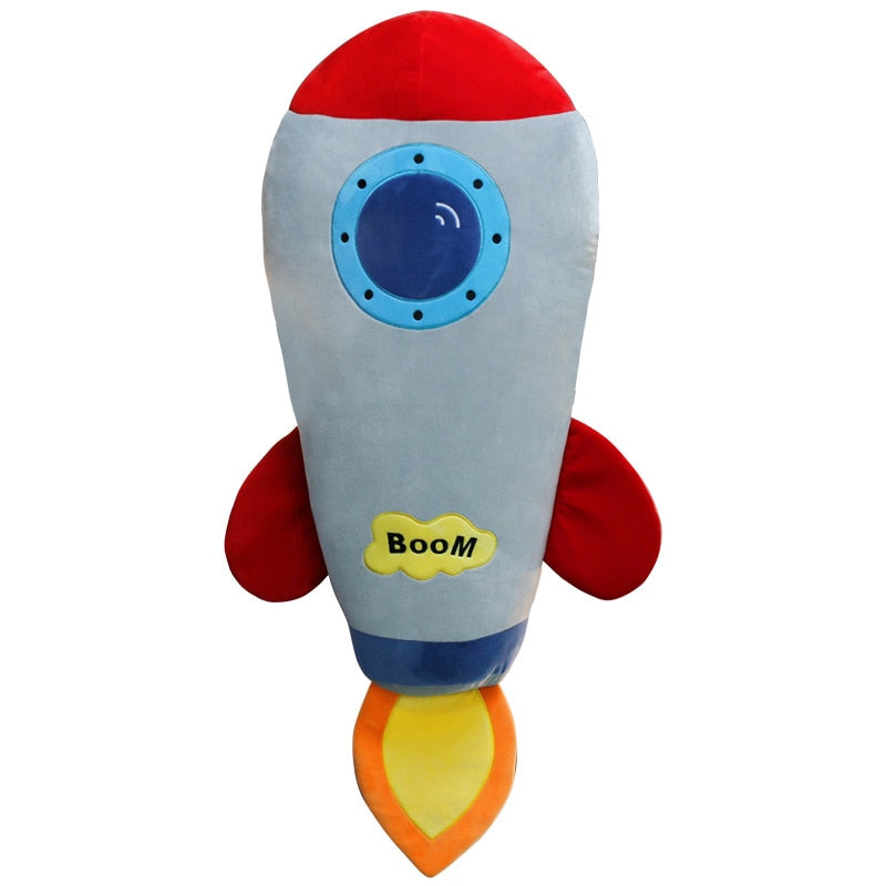Plush Toy Rocket Pillow Children Boys Dolls Sleeping Clip-On Beds Sleeping Boys and Girls Gifts Home Decoration
