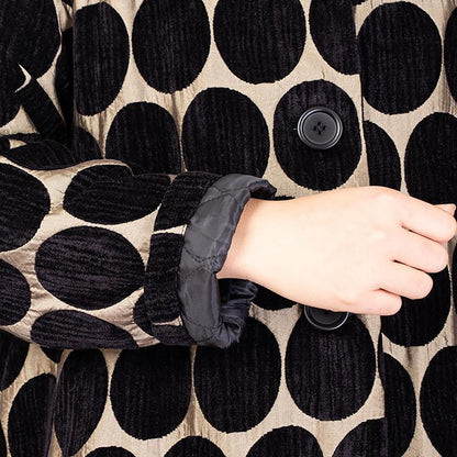 Polka Dot Fashion Elegant Winter Coat