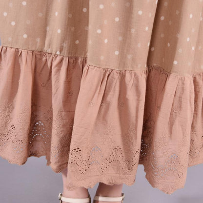 Polka Dot Hollow Out Casual Loose Dress