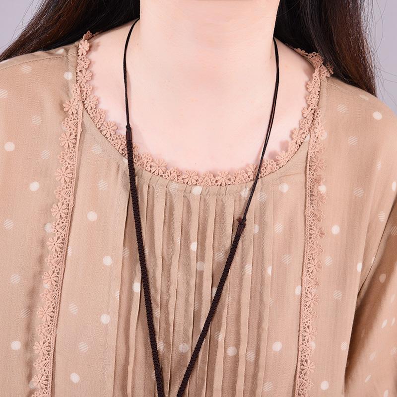 Polka Dot Hollow Out Casual Loose Dress