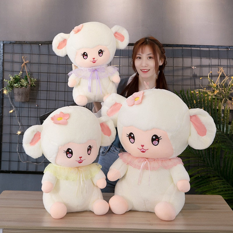 Popular New Kawaii Cartoon Anime Sheep Animal Plush Toy Doll Home Ornaments Baby Cute Toy Girlfriend Valentine Day Birthday Gift