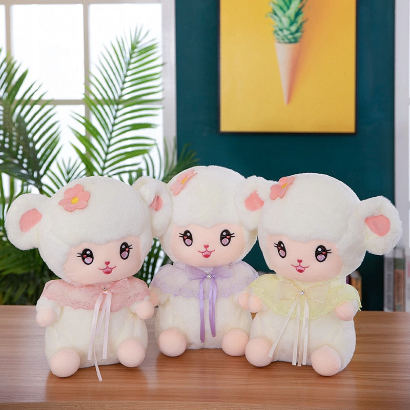 Popular New Kawaii Cartoon Anime Sheep Animal Plush Toy Doll Home Ornaments Baby Cute Toy Girlfriend Valentine Day Birthday Gift