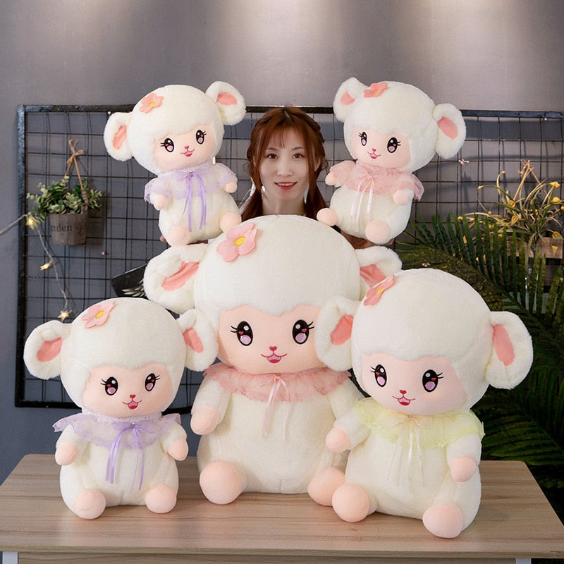 Popular New Kawaii Cartoon Anime Sheep Animal Plush Toy Doll Home Ornaments Baby Cute Toy Girlfriend Valentine Day Birthday Gift