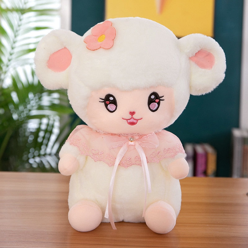 Popular New Kawaii Cartoon Anime Sheep Animal Plush Toy Doll Home Ornaments Baby Cute Toy Girlfriend Valentine Day Birthday Gift