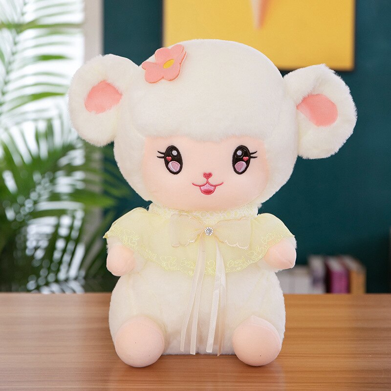 Popular New Kawaii Cartoon Anime Sheep Animal Plush Toy Doll Home Ornaments Baby Cute Toy Girlfriend Valentine Day Birthday Gift