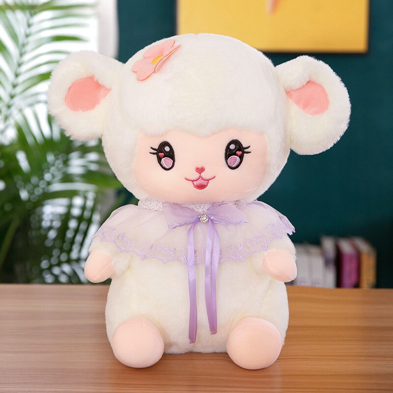 Popular New Kawaii Cartoon Anime Sheep Animal Plush Toy Doll Home Ornaments Baby Cute Toy Girlfriend Valentine Day Birthday Gift