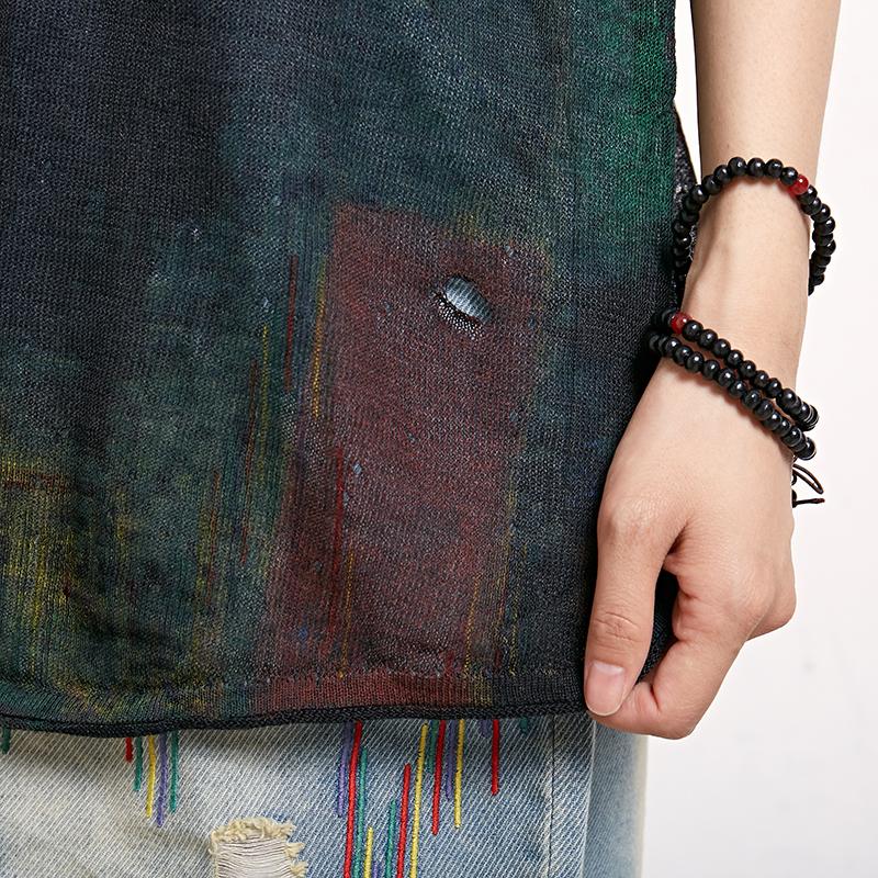 Print Casual Cotton Linen Sleeveless Top