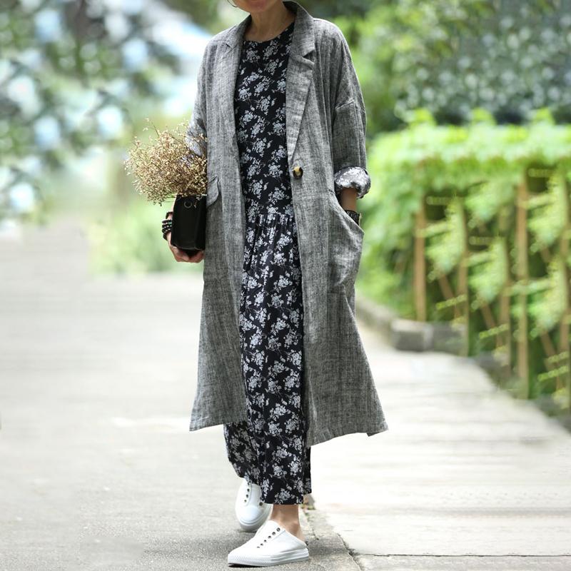 Print Long Sleeve Polyester Floral Dress