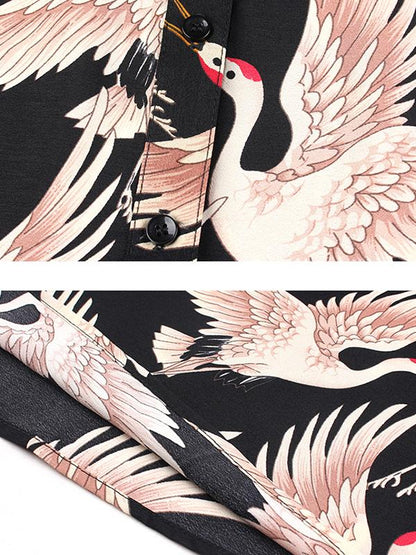 Print Loose Polyester Women Plus Size Shirt