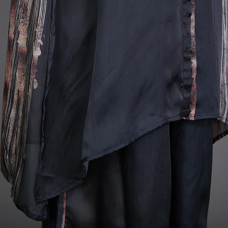 Print Short Sleeve Blouse And Wide Leg Pants