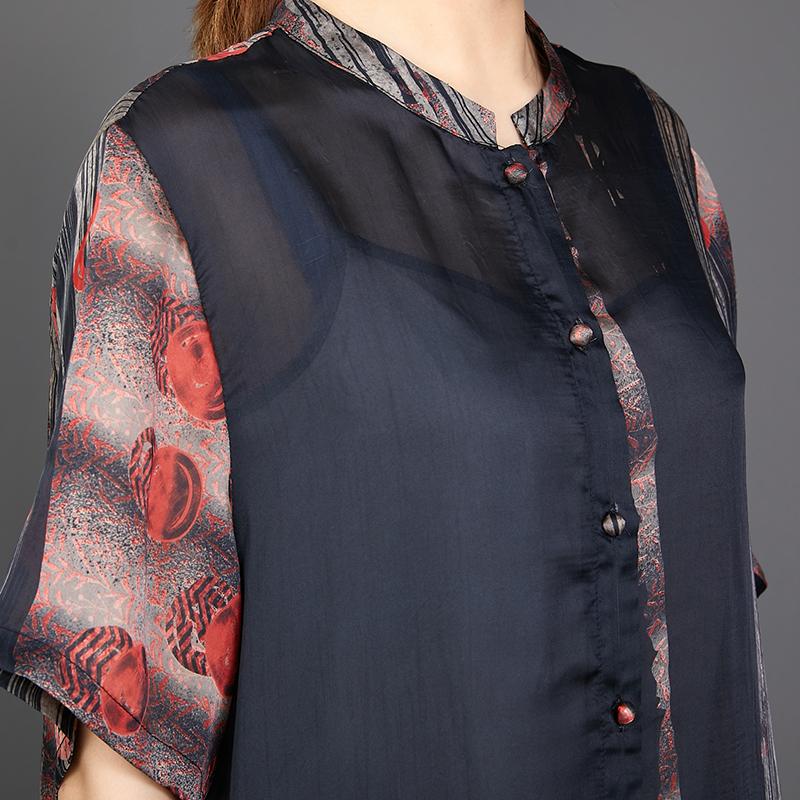 Print Short Sleeve Blouse And Wide Leg Pants