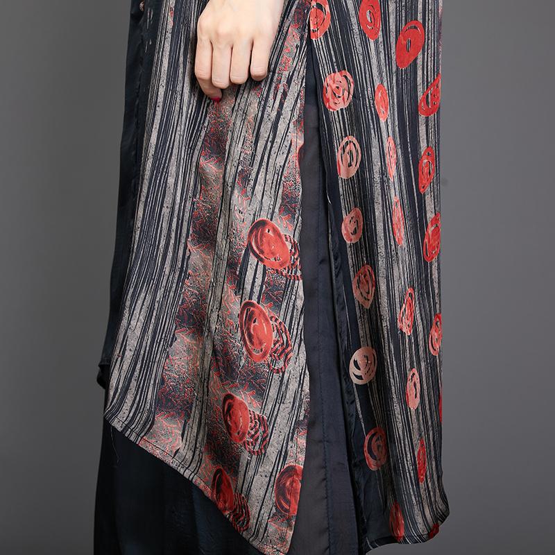 Print Short Sleeve Blouse And Wide Leg Pants