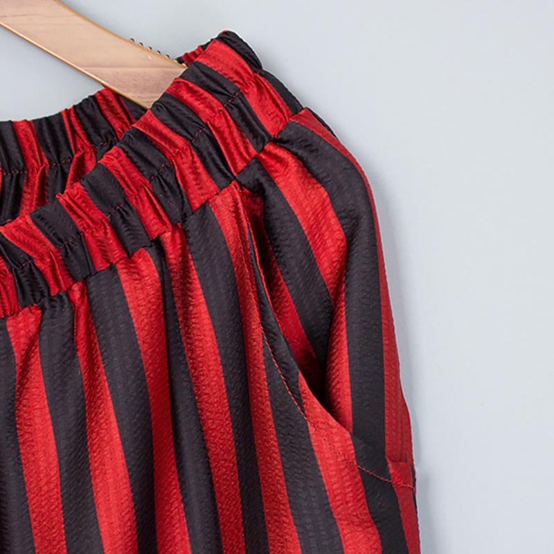 Print Spliced Short Sleeve Blouse And Wide Leg Pants