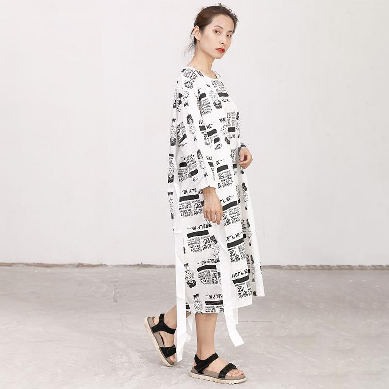 Printed Casual Lacing Comfortable Loose Fashion Dress