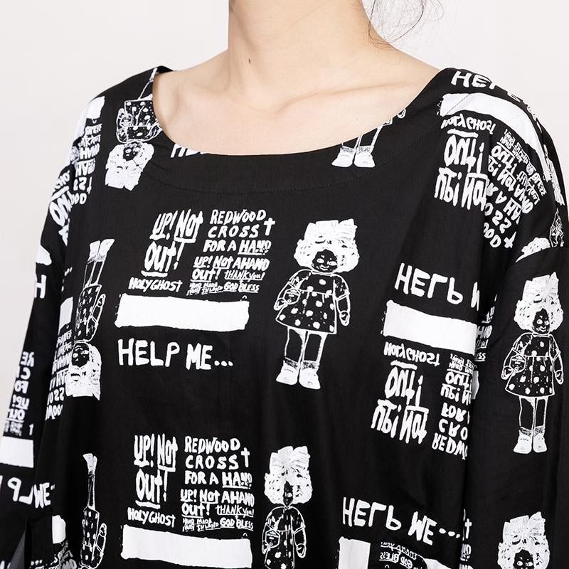 Printed Casual Lacing Comfortable Loose Fashion Dress