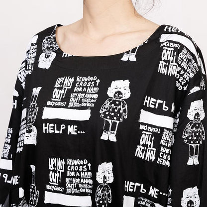 Printed Casual Lacing Comfortable Loose Fashion Dress