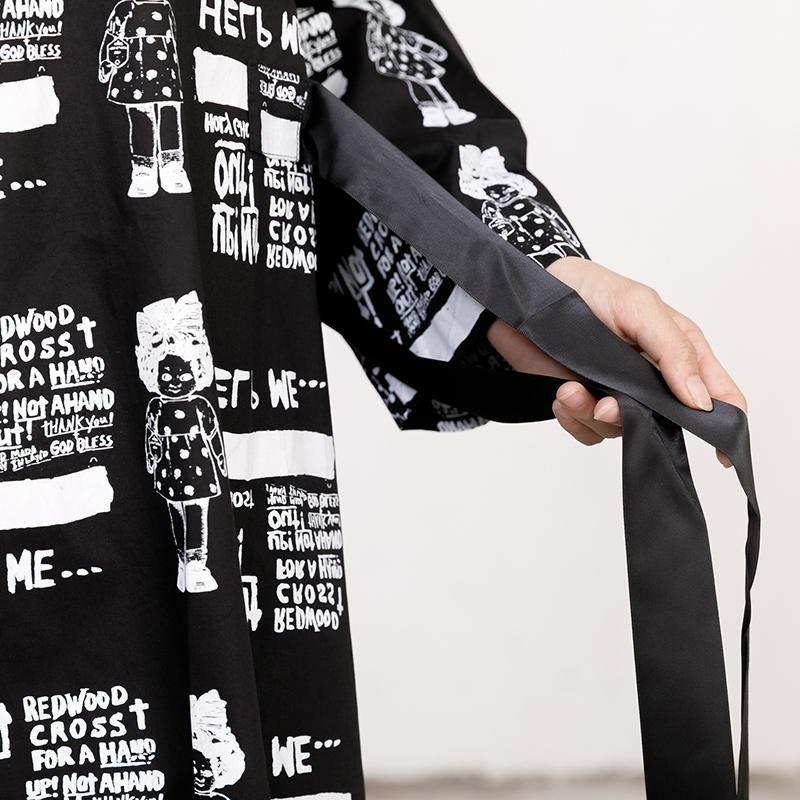 Printed Casual Lacing Comfortable Loose Fashion Dress