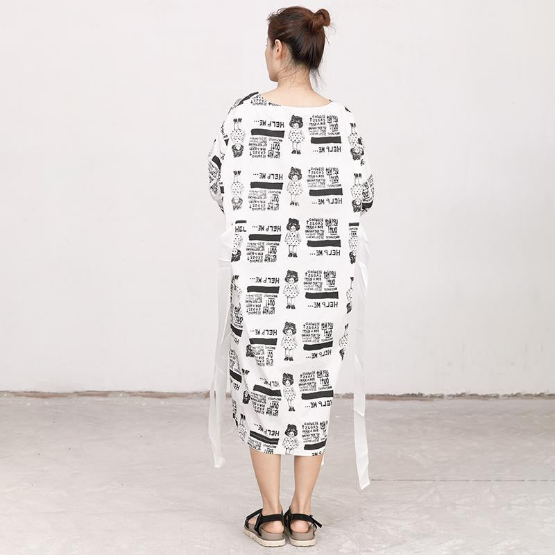 Printed Casual Lacing Comfortable Loose Fashion Dress