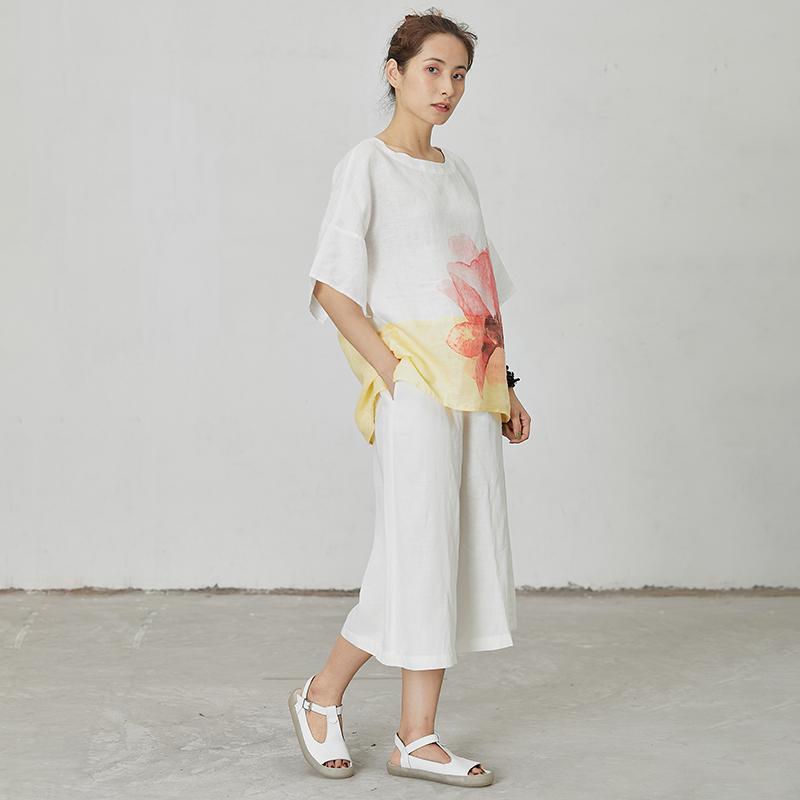 Printed Comfortable High Low Hem T-Shirt