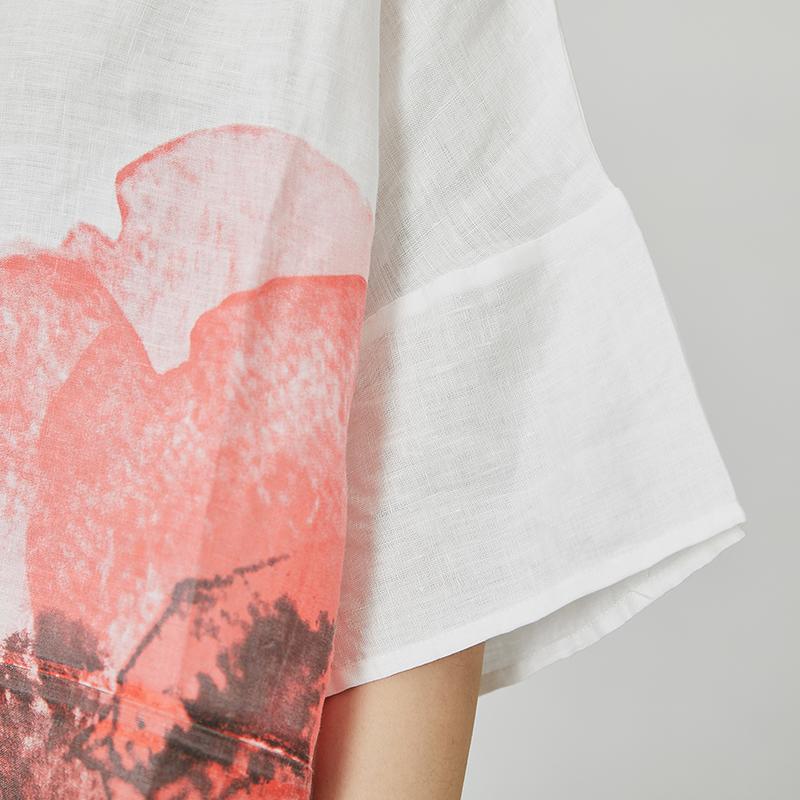 Printed Comfortable High Low Hem T-Shirt