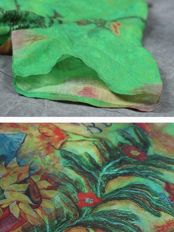 Printed Half Sleeve Loose Casual Dress