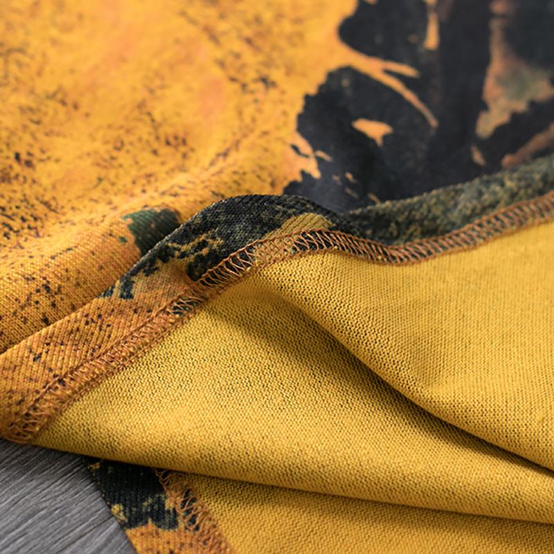 Printed Irregular Loose Soft Two Piece Suit