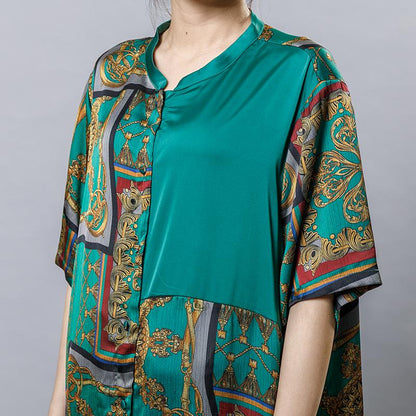 Printed Silky Soft Long Shirt And Wide Leg Pants