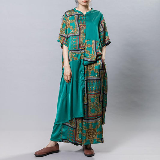 Printed Silky Soft Long Shirt And Wide Leg Pants