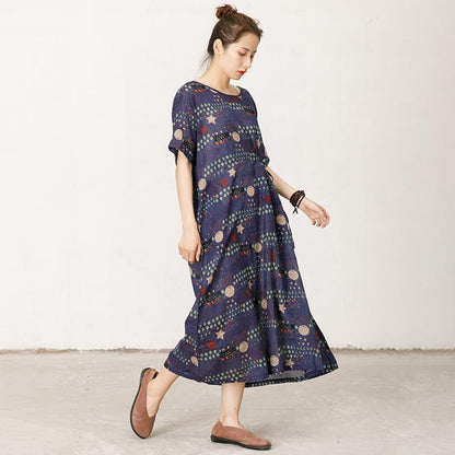 Printed Soft Comfortable Adjustable Waist Dress