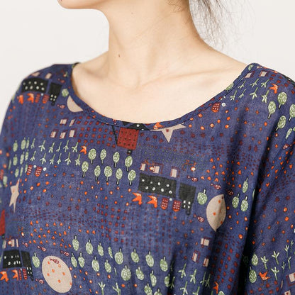 Printed Soft Comfortable Adjustable Waist Dress