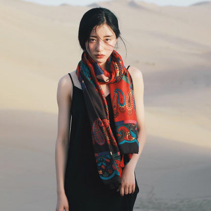 Printed Soft Comfortable Sunscreen Beach Travel Scarf