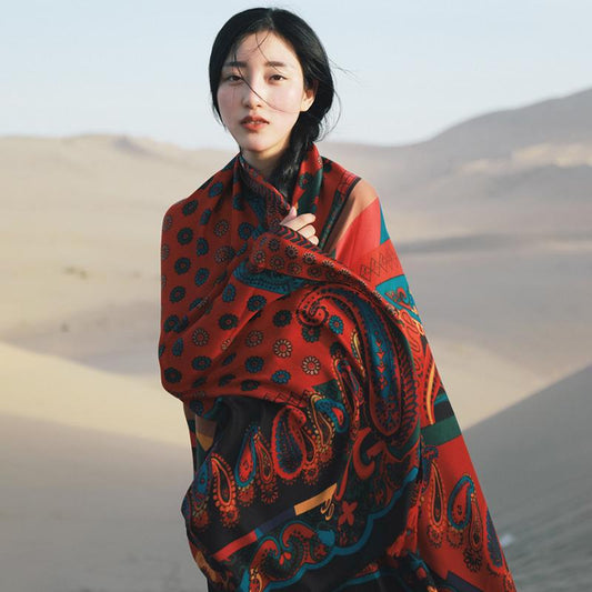 Printed Soft Comfortable Sunscreen Beach Travel Scarf