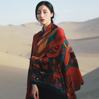 Printed Soft Comfortable Sunscreen Beach Travel Scarf