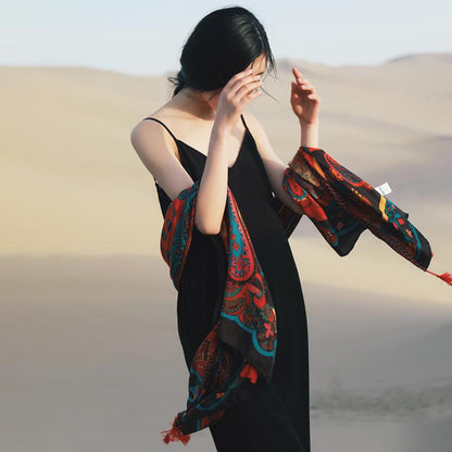 Printed Soft Comfortable Sunscreen Beach Travel Scarf